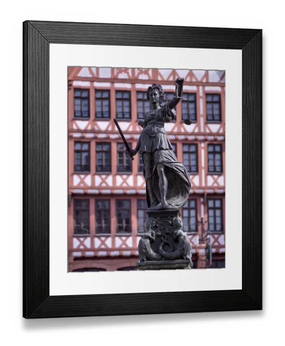 Framed Print : Justitia, Roman goddess of justice