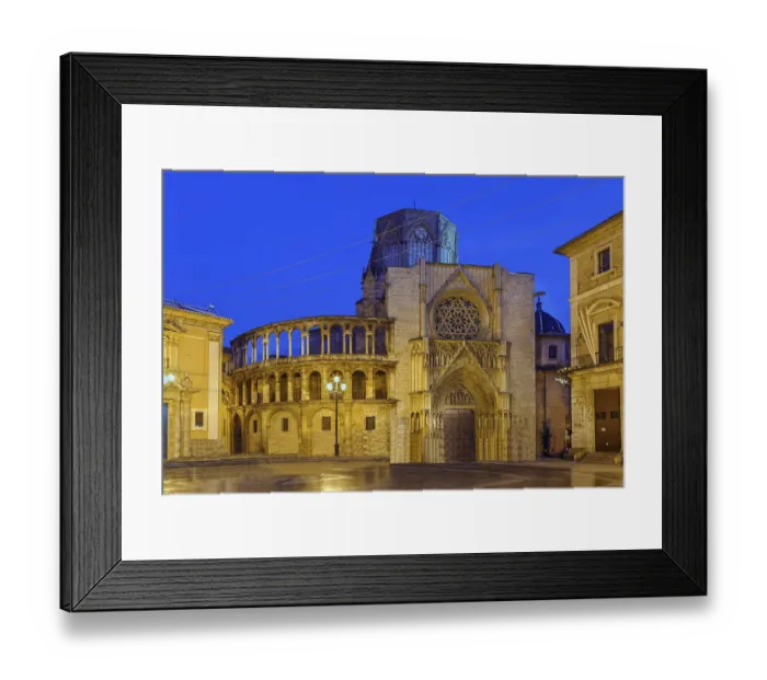Framed Print : Valencia Cathedral or Basilica of the Assumption of Our Lady of Valencia