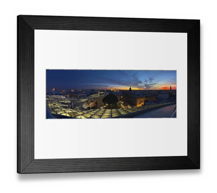 Framed Print : Sunset view on Sevilla from Setas de Sevilla Framed Print : Sunset view on Sevilla from Setas de Sevilla
