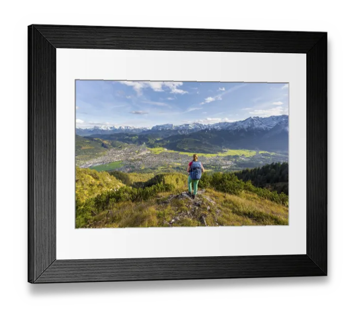 Framed Print : Young hiker on the trail to the Kramer Framed Print : Young hiker on the trail to the Kramer