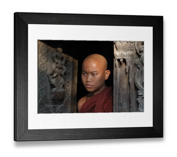 Framed Print : Myanmar, Asia, Novice, Monk, Asia