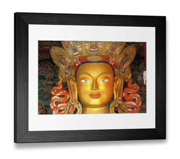 Framed Print : Head of the Buddha Maitreya, Buddha of the future