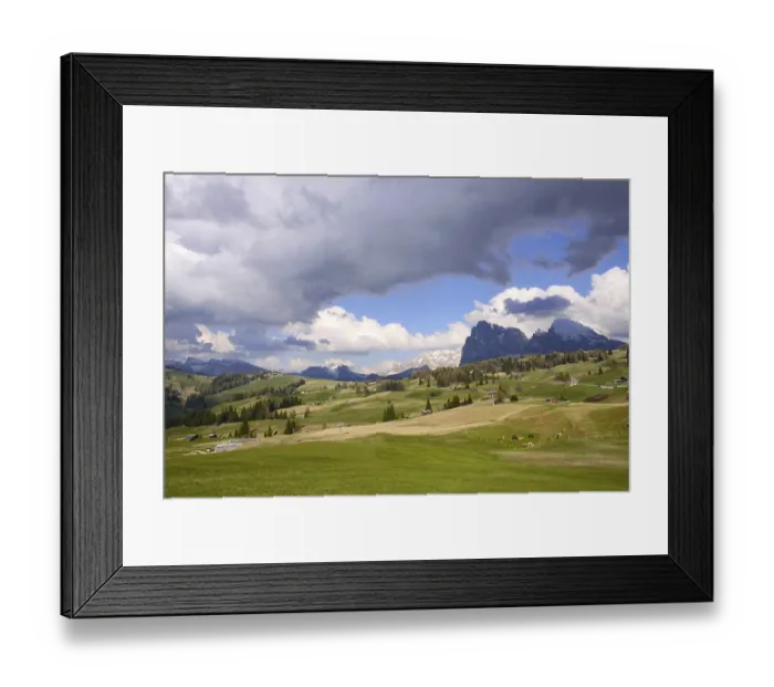 Framed Print : Summer pastures in the Alpe di Siusi area