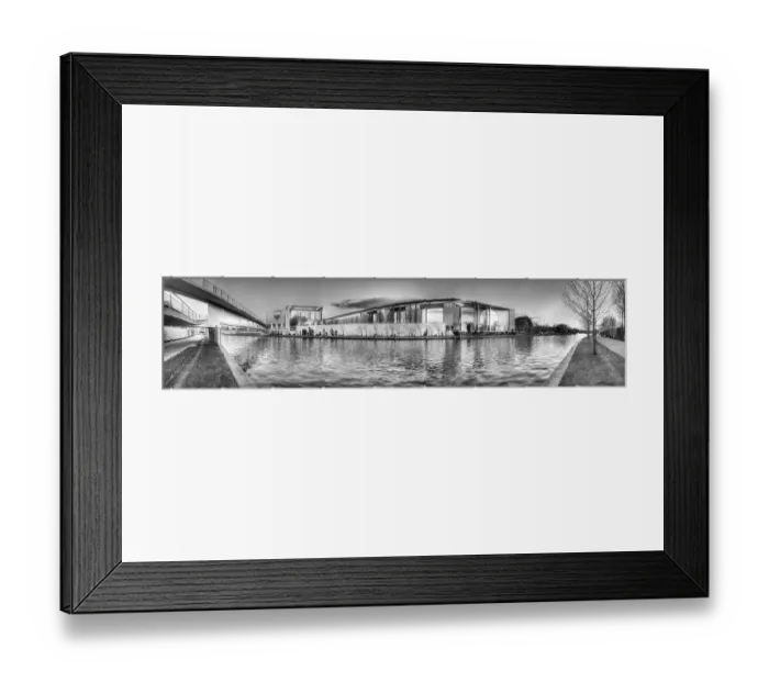 Framed Print : Panarorama Federal Chancellery on the Spree in Berlin Framed Print : Panarorama Federal Chancellery on the Spree in Berlin
