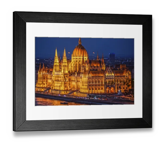 Framed Print : Hungary Parliament (from the fort of Budapest fishermen)