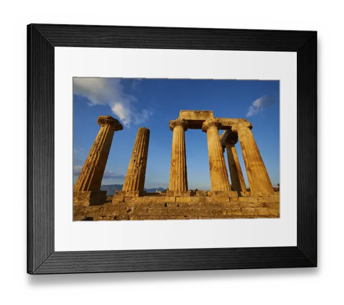 Framed Print : Archaic Temple of Apollo, Doric columns