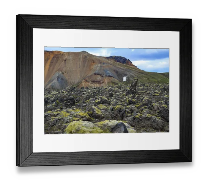 Framed Print : Colored mountains and thermal springs of Landmannalaugar