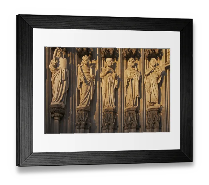 Framed Print : Statues, figures of saints, main portal of the west facade Framed Print : Statues, figures of saints, main portal of the west facade