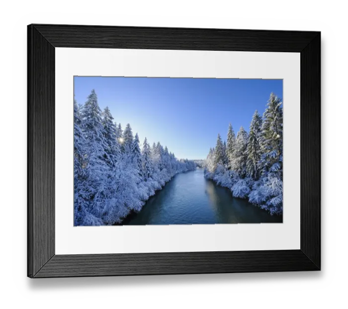 Framed Print : Isar, Nature reserve Isarauen in winter