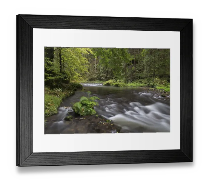 Framed Print : Polenz, river section in the Polenztal Framed Print : Polenz, river section in the Polenztal