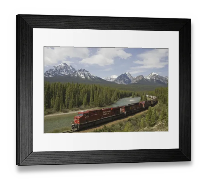 Framed Print : Canadian Pacific Railway train on track