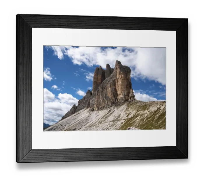 Framed Print : Scenic wild alpine landscape around the 3 Zinnen mountains