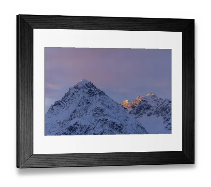Framed Print : Sunrise, Piz Sursass and Piz Nair