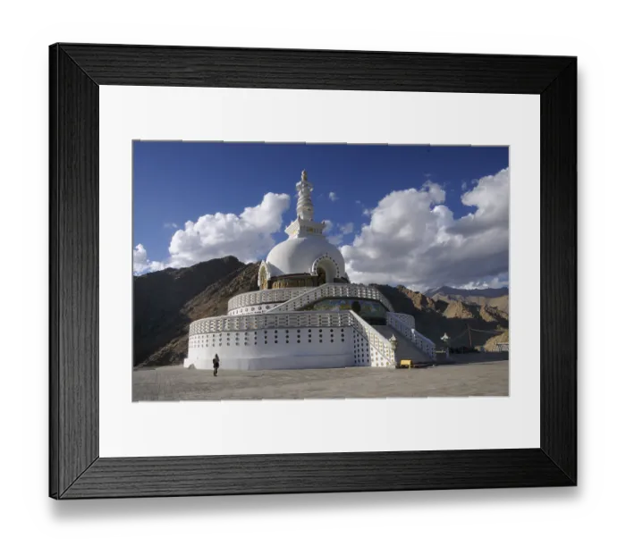 Framed Print : Shanti Stupa above Leh, Ladakh
