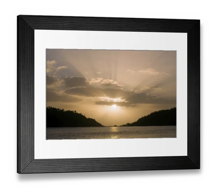 Framed Print : Sunset palolem beach, goa, india, asia