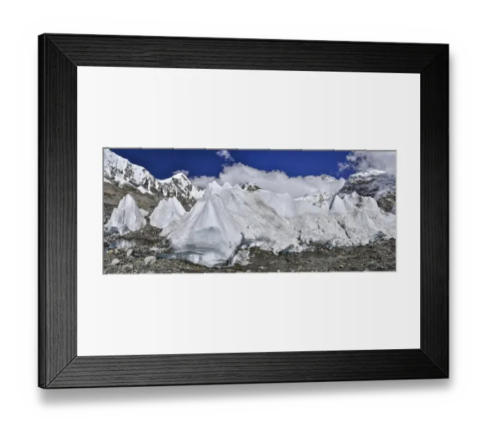 Framed Print : Panorama of glacier at Himalayas mountain range in Nepal