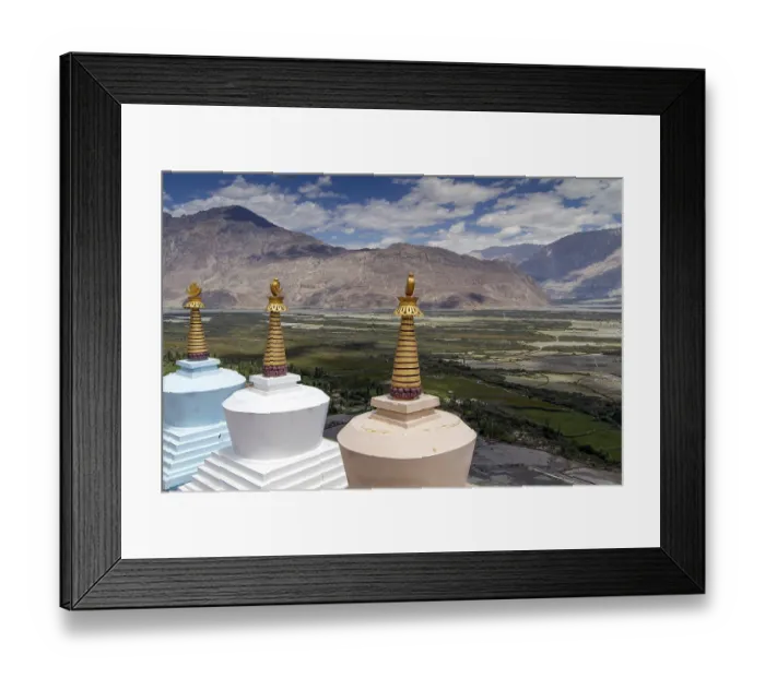 Framed Print : Sacred stupas in Ladakh, northern India Framed Print : Sacred stupas in Ladakh, northern India