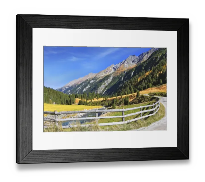 Framed Print : Picturesque mountain valley. Rough stream Framed Print : Picturesque mountain valley. Rough stream