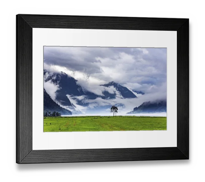 Framed Print : Magic valley Jostedalsbreen in the fog Framed Print : Magic valley Jostedalsbreen in the fog