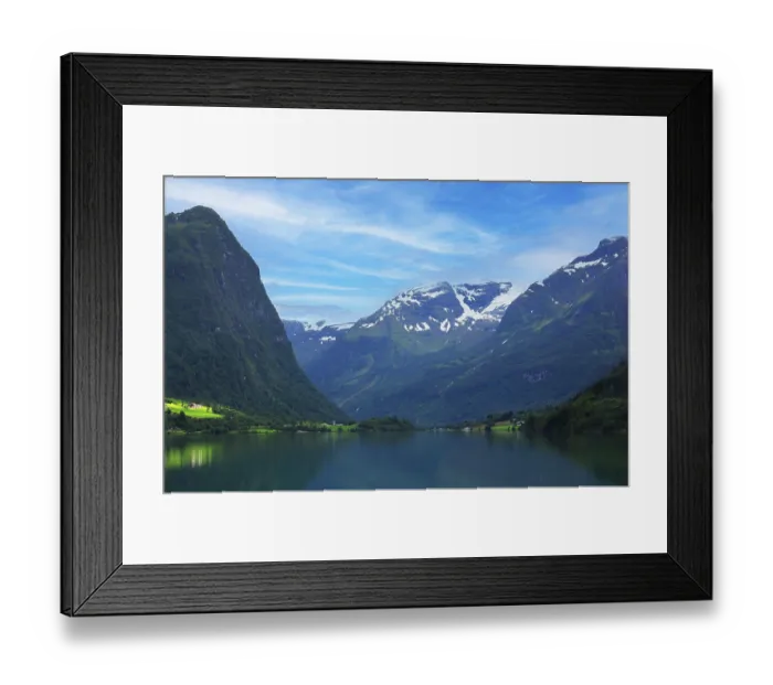 Framed Print : The Nordfjord on the Way to Nordfjordeid in Norway