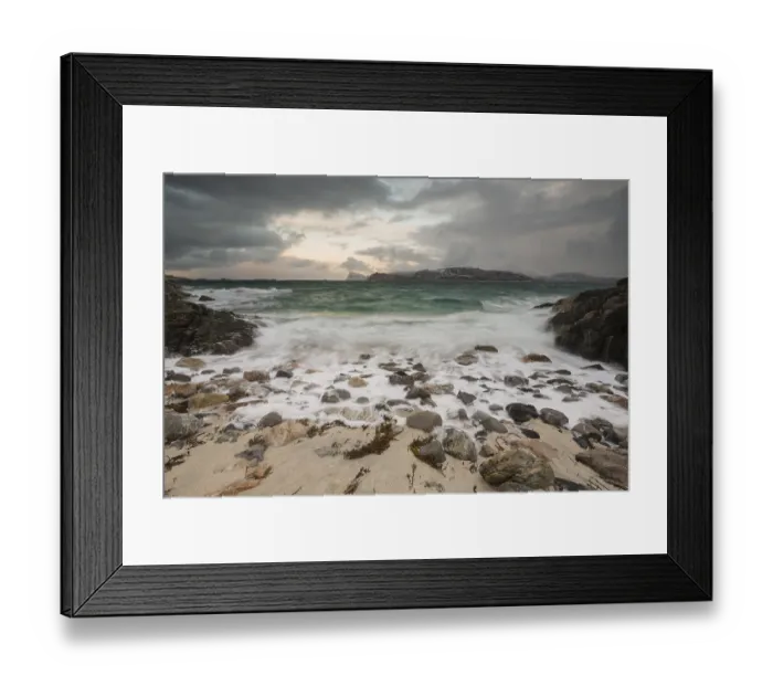 Framed Print : Waves, stormy sea in winter, Hillsoya