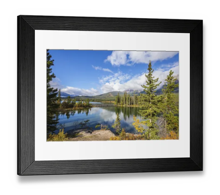 Framed Print : Pure transparent morning air in the Rocky Mountains of Canada
