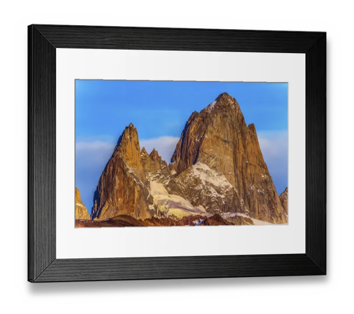 Framed Print : Fitzroi or Chaltel - mountain peak in Patagonia in the border area between Chile and Argentina