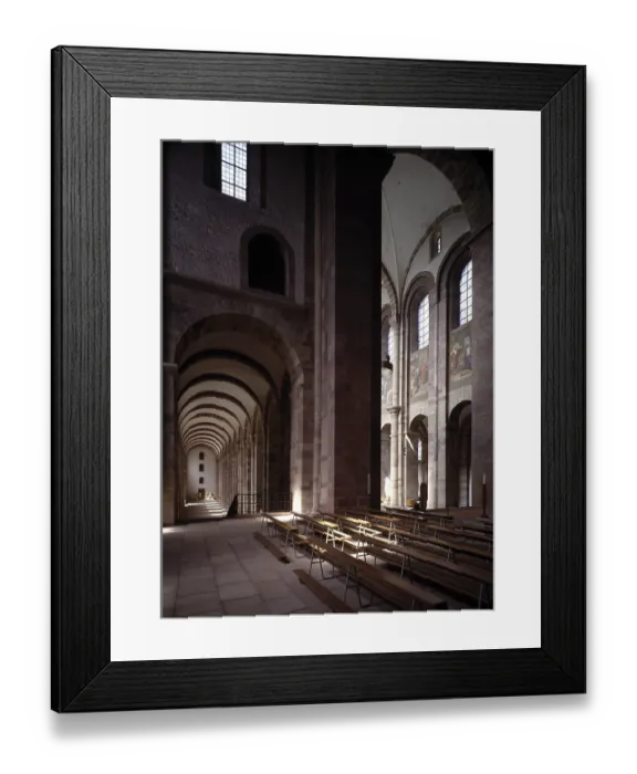 Framed Print : South aisle and nave, St. Sankt, Saint Framed Print : South aisle and nave, St. Sankt, Saint