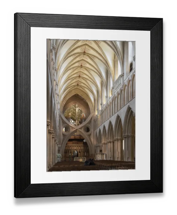 Framed Print : Wells, Cathedral, view to the east Framed Print : Wells, Cathedral, view to the east