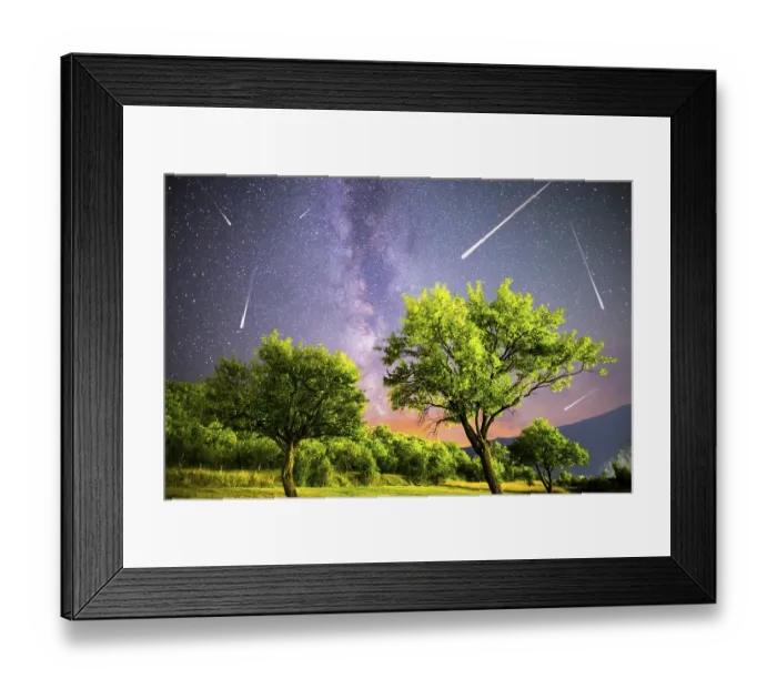 Framed Print : A view of a Meteor Shower and the Milky Way Framed Print : A view of a Meteor Shower and the Milky Way