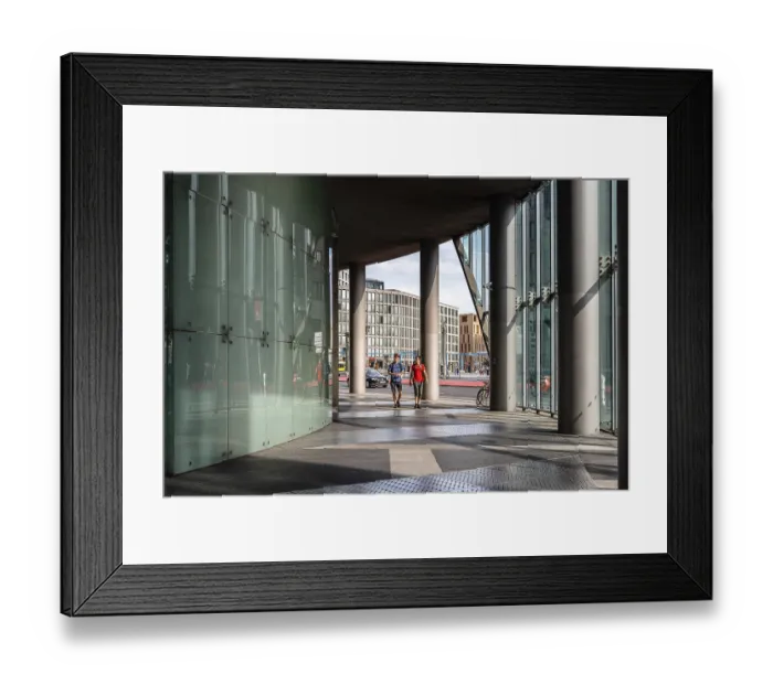 Framed Print : Berlin, Germany, July 28, 2019: Street scene in the Sony Center
