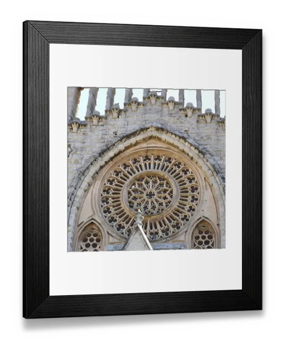 Framed Print : Neo-Gothic style facade, Sant Bartomeu Church Framed Print : Neo-Gothic style facade, Sant Bartomeu Church