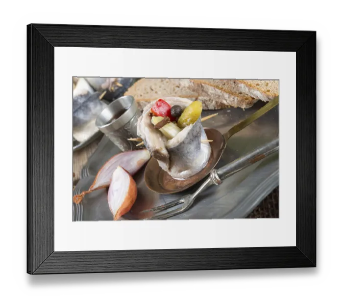 Framed Print : Rollmops - pickled herring fillets