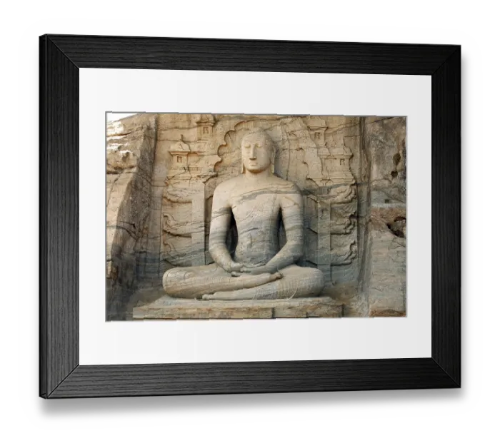 Framed Print : Huge statue of Buddha in meditation posture