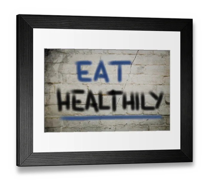Framed Print : Eat Healthly Concept