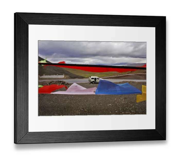 Framed Print : Prayer flags, Kong La mountain pass, Tibet