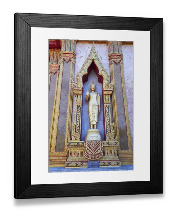 Framed Print : Buddha rope on a wall, Wat Chalong Framed Print : Buddha rope on a wall, Wat Chalong