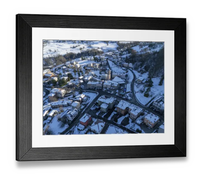 Framed Print : Aerial view capturing Morfasso