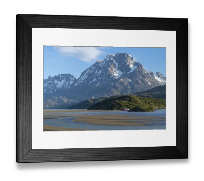 Framed Print : Excursion boat at Lago Grey, Torres del Paine National Park Framed Print : Excursion boat at Lago Grey, Torres del Paine National Park