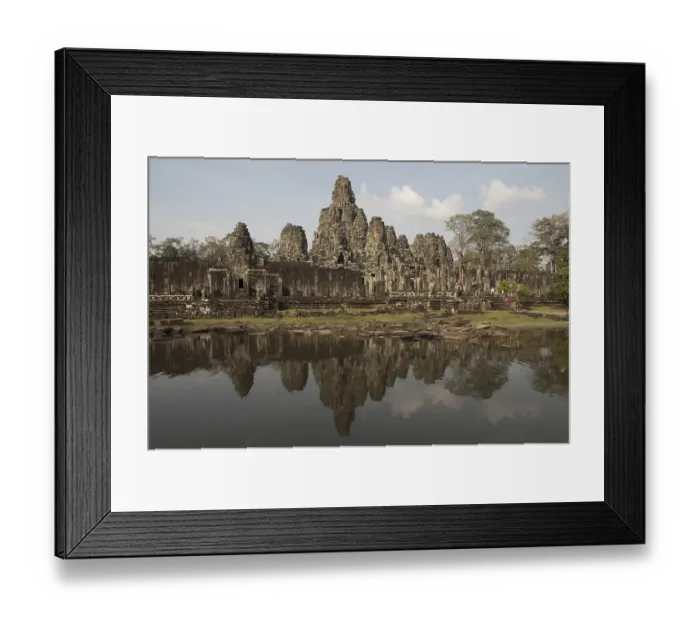 Framed Print : Reflection of Khmer temple in pond Framed Print : Reflection of Khmer temple in pond