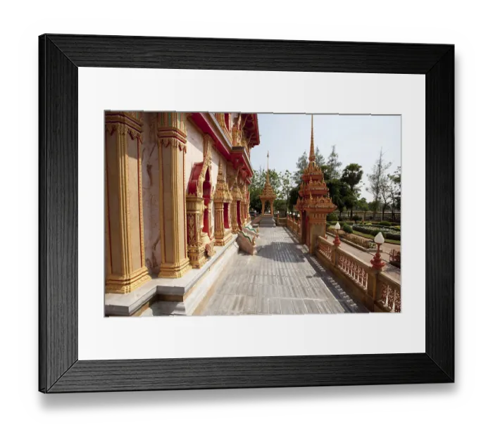 Framed Print : Wat Chalong temple, the largest and most prominent of the 29 Buddhist temples on the island of Phuket