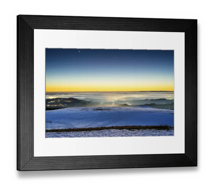 Framed Print : View from the Wasserkuppe at night Framed Print : View from the Wasserkuppe at night
