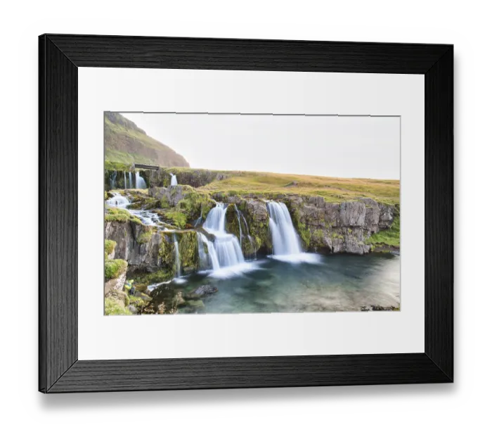 Framed Print : Kirkjufell waterfalls on the Snaefellnes peninsula