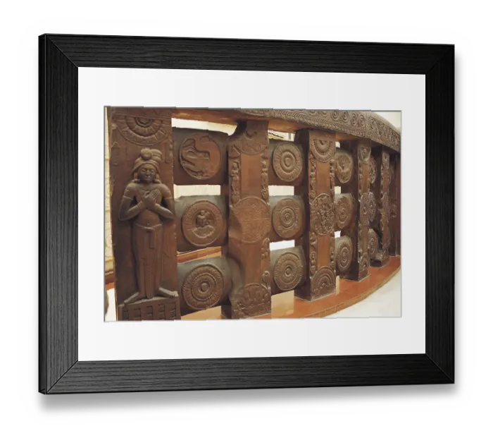 Framed Print : Sanchi stupa replica in museum, india, asia
