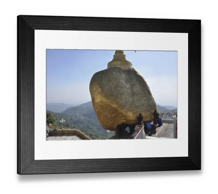 Framed Print : Golden rocks in Burma