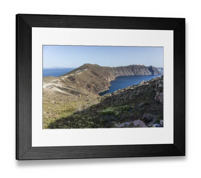 Framed Print : Landscape of the caldera, panoramic view Framed Print : Landscape of the caldera, panoramic view
