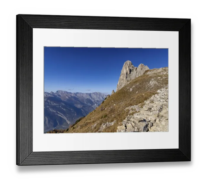 Framed Print : Pierre Avoi, view into the Rhone valley
