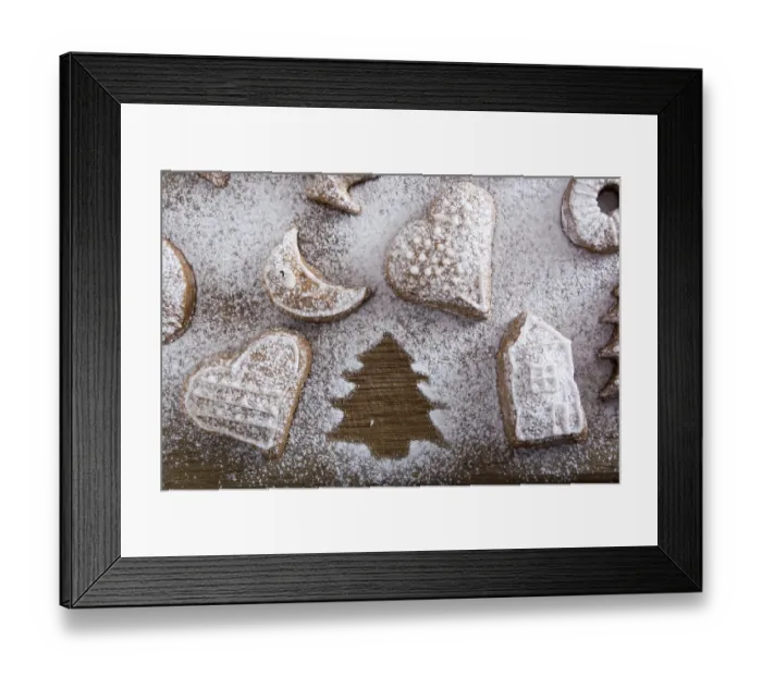 Framed Print : Traces of missing cookie from plate Framed Print : Traces of missing cookie from plate