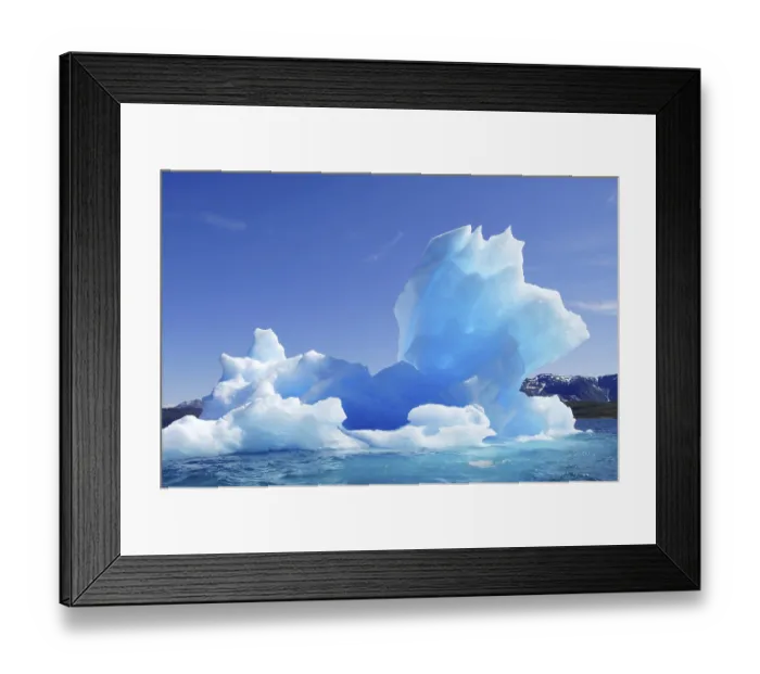 Framed Print : Denmark, Greenland, blue ice, ice landscape