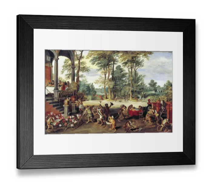Framed Print : Brueghel's satirical comment reflects the collapse of Tulipomania in the 1640s